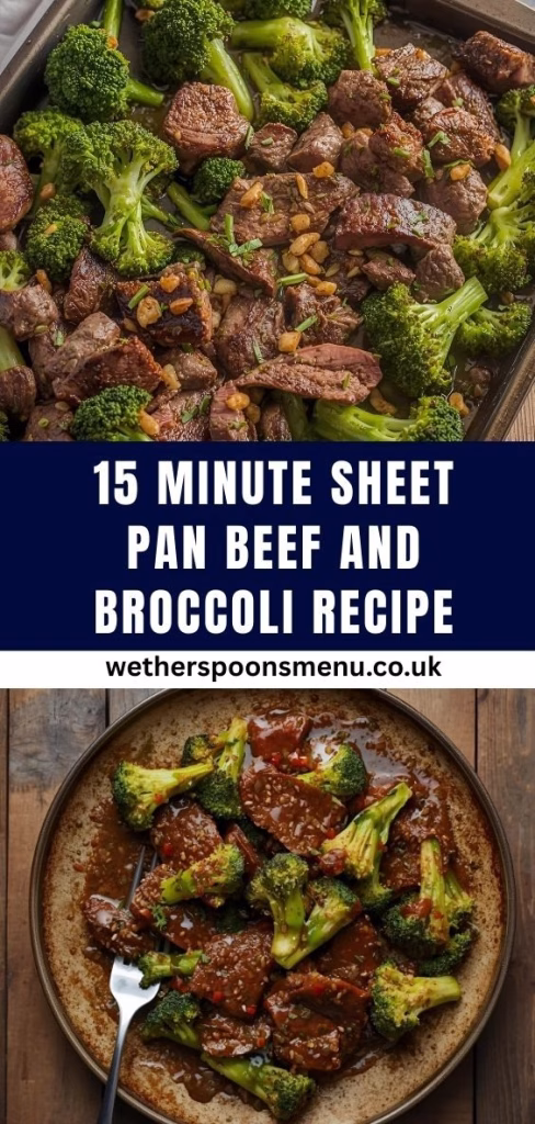 15 Minute Sheet Pan Beef and Broccoli Recipe