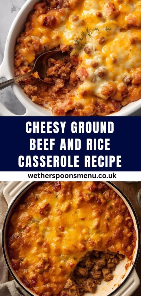 Cheesy Ground Beef and Rice Casserole Recipe