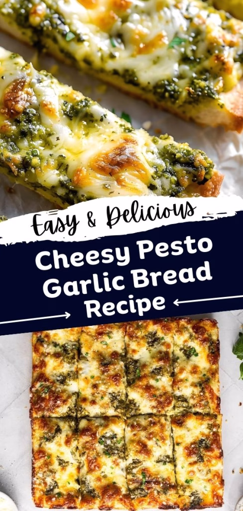 Cheesy Pesto Garlic Bread Recipe