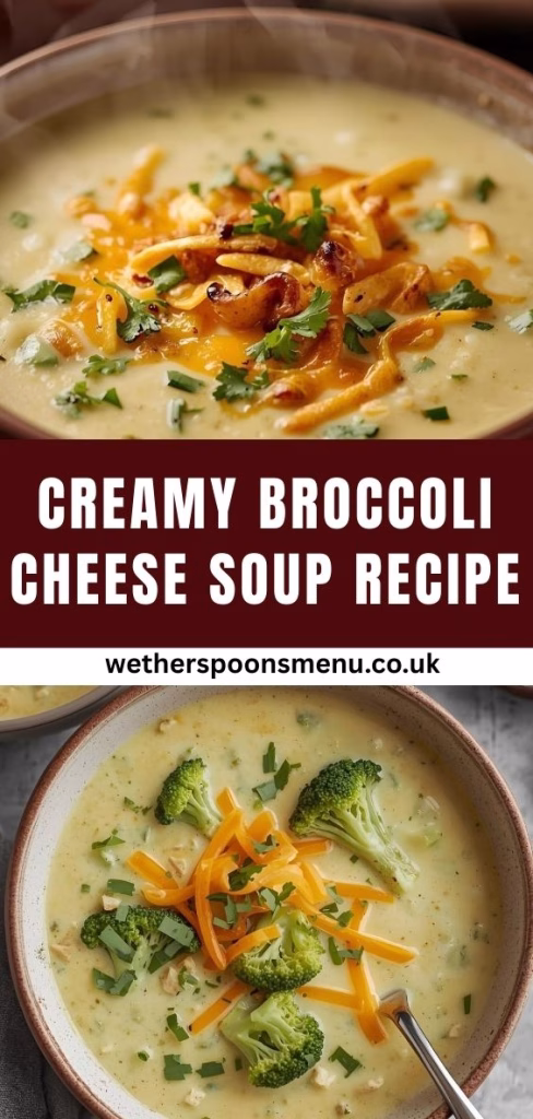 Creamy Broccoli Cheese Soup Recipe