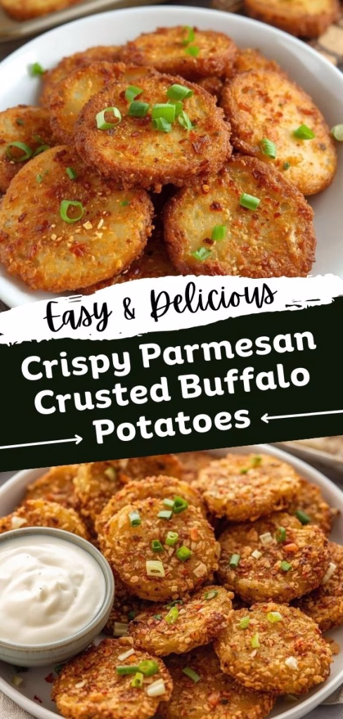 Crispy Parmesan Crusted Buffalo Potatoes Recipe
