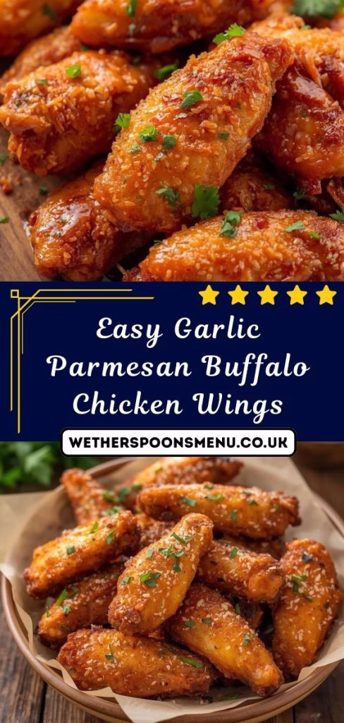 Easy Garlic Parmesan Buffalo Chicken Wings Recipe