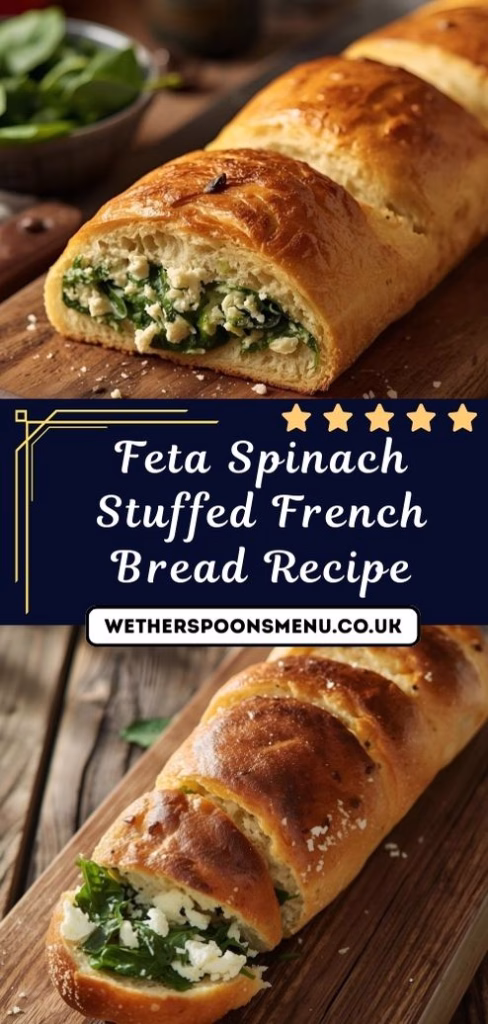 Feta Spinach Stuffed French Bread Recipe
