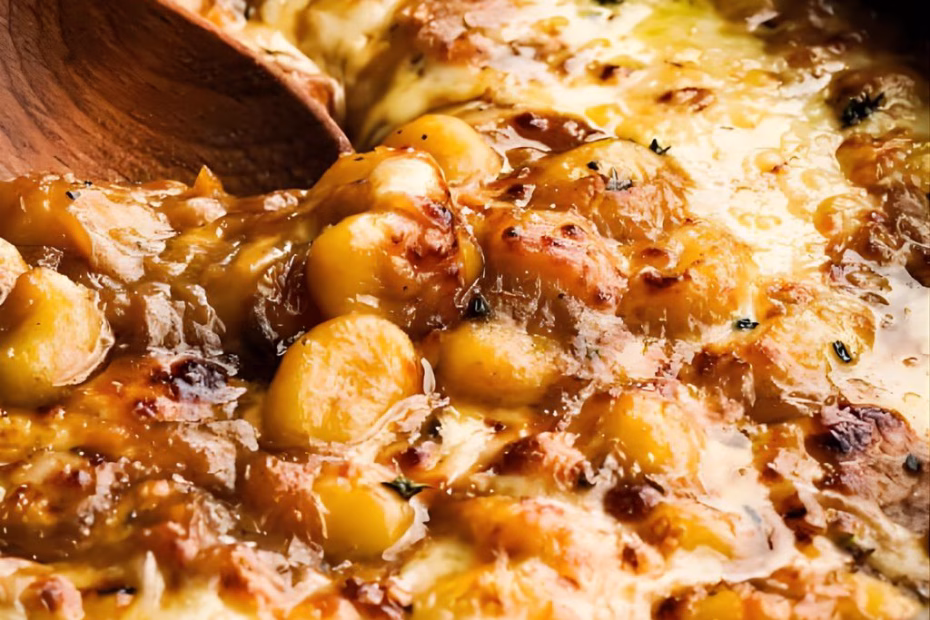 French Onion Skillet Gnocchi Recipe