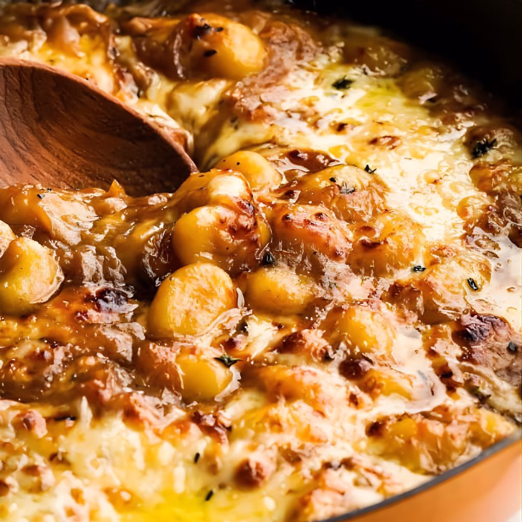 French Onion Skillet Gnocchi Recipe