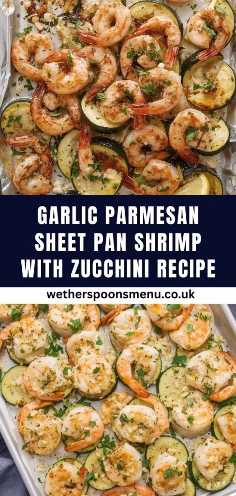 Garlic Parmesan Sheet Pan Shrimp With Zucchini Recipe