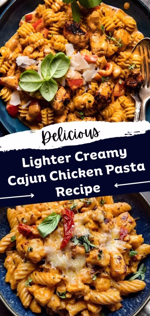 Lighter Creamy Cajun Chicken Pasta Recipe