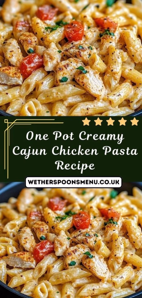 One Pot Creamy Cajun Chicken Pasta Recipe