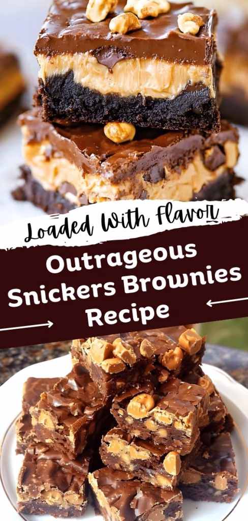Outrageous Snickers Brownies Recipe