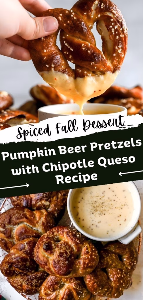 Pumpkin Beer Pretzels with Chipotle Queso Recipe