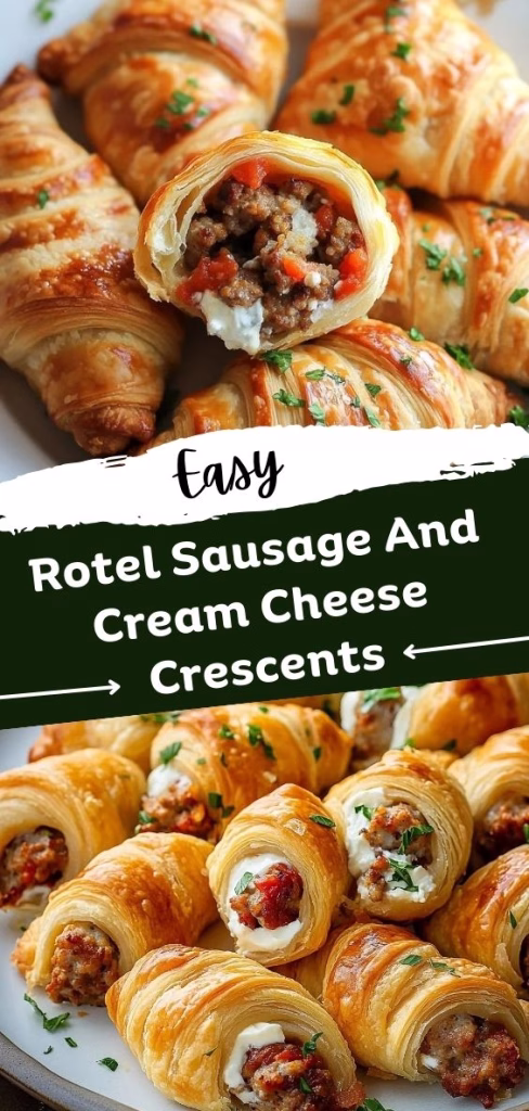 Rotel Sausage and Cream Cheese Crescents Recipe