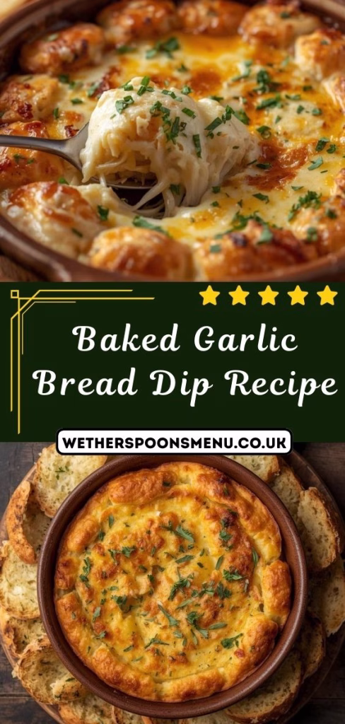 Baked Garlic Bread Dip Recipe