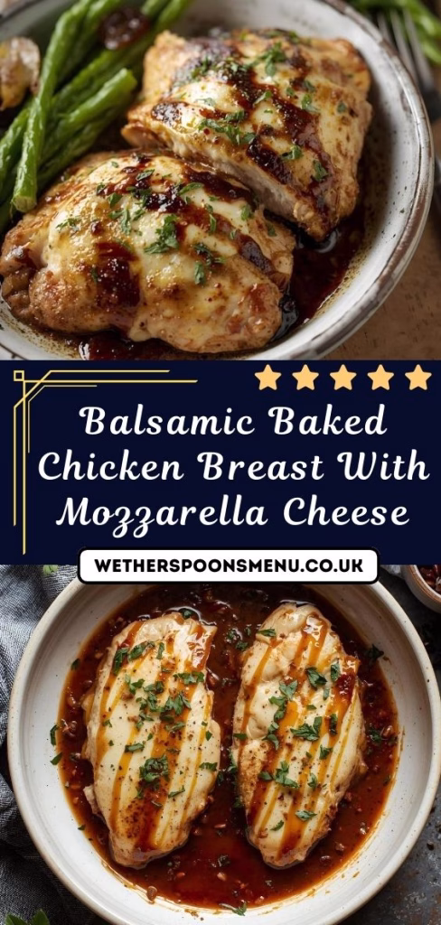 Balsamic Baked Chicken Breast With Mozzarella Cheese Recipe