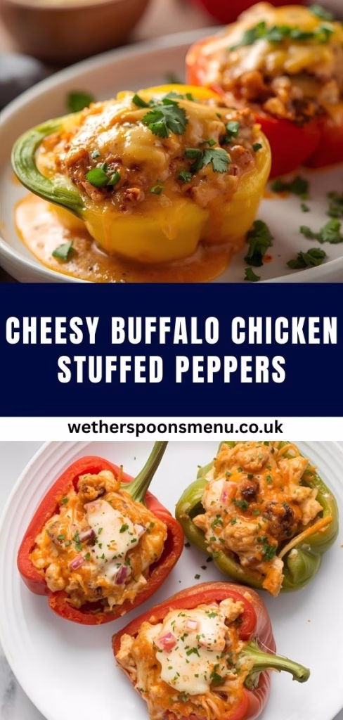 Cheesy Buffalo Chicken Stuffed Peppers Recipe