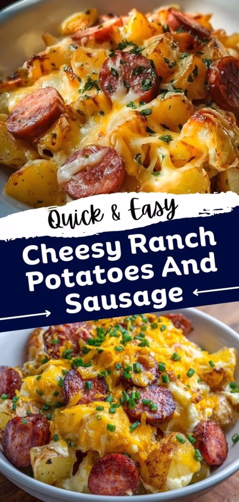 Cheesy Ranch Potatoes and Sausage Recipe