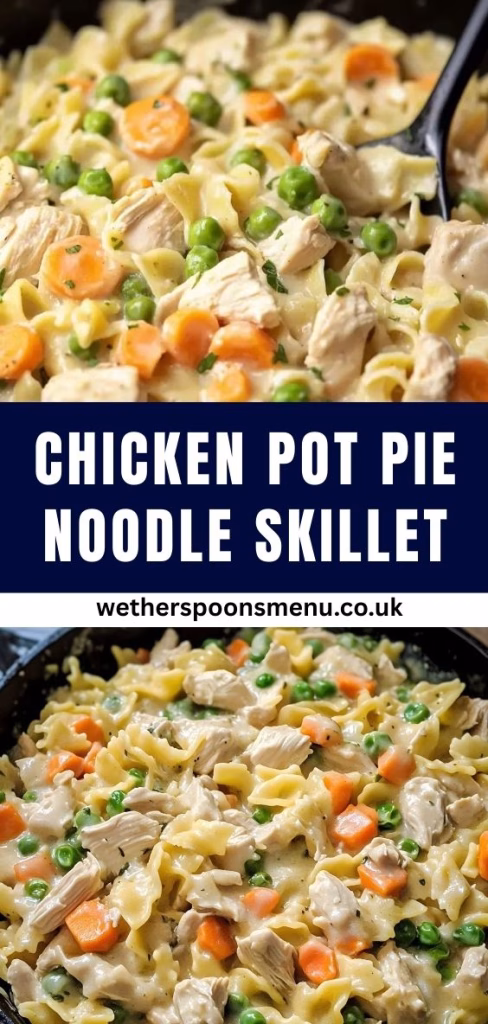 Chicken Pot Pie Noodle Skillet Recipe