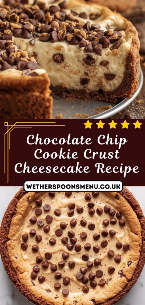 Chocolate Chip Cookie Crust Cheesecake Recipe