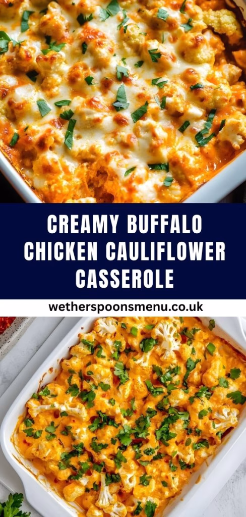 Creamy Buffalo Chicken Cauliflower Casserole Recipe