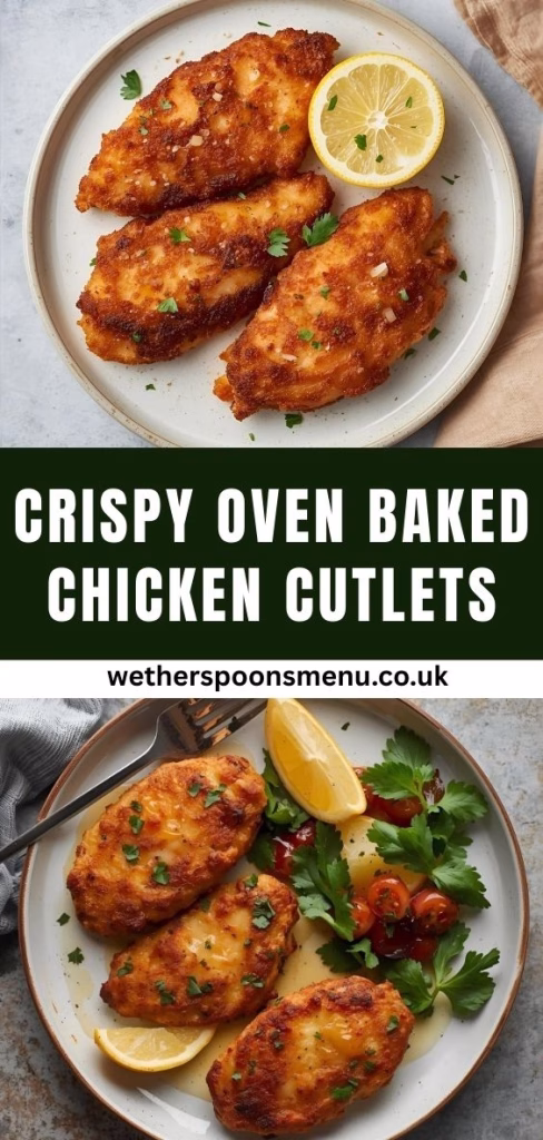 Crispy Oven Baked Chicken Cutlets Recipe