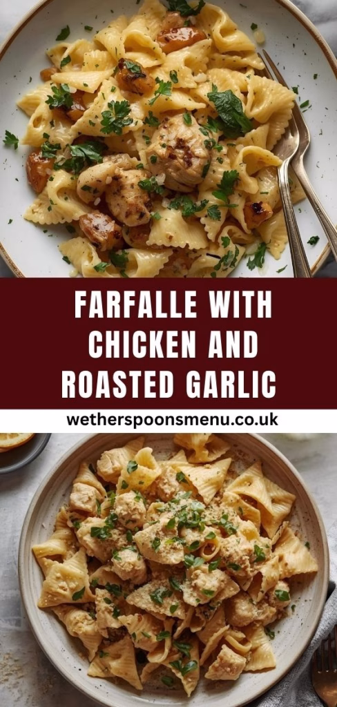 Farfalle With Chicken And Roasted Garlic Recipe