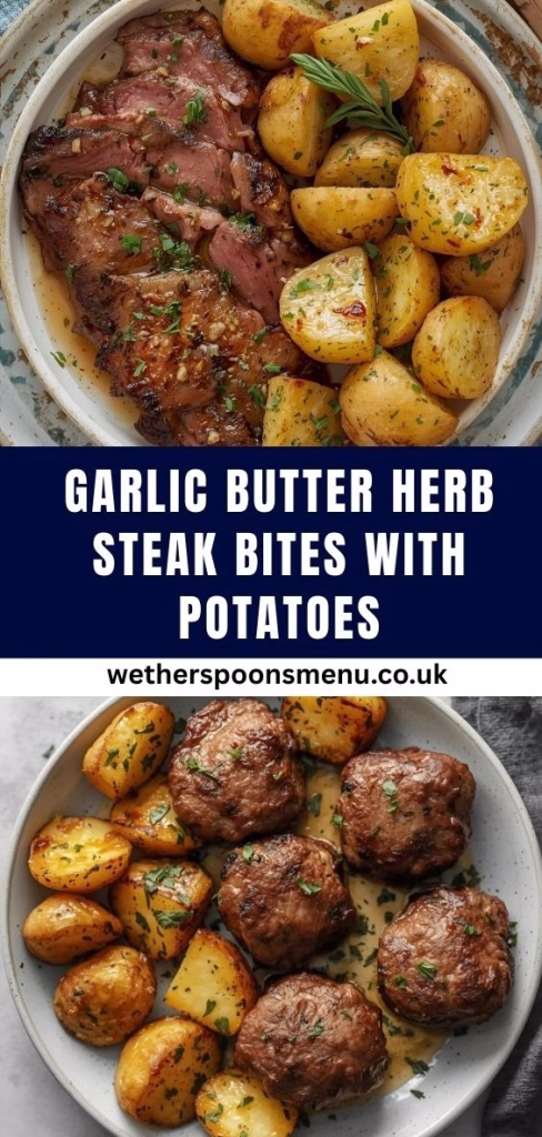 Garlic Butter Herb Steak Bites with Potatoes Recipe