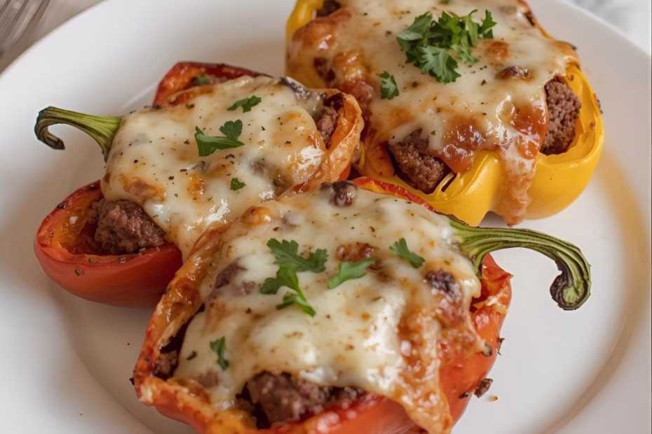 Meat Lovers Pizza Stuffed Peppers Recipe