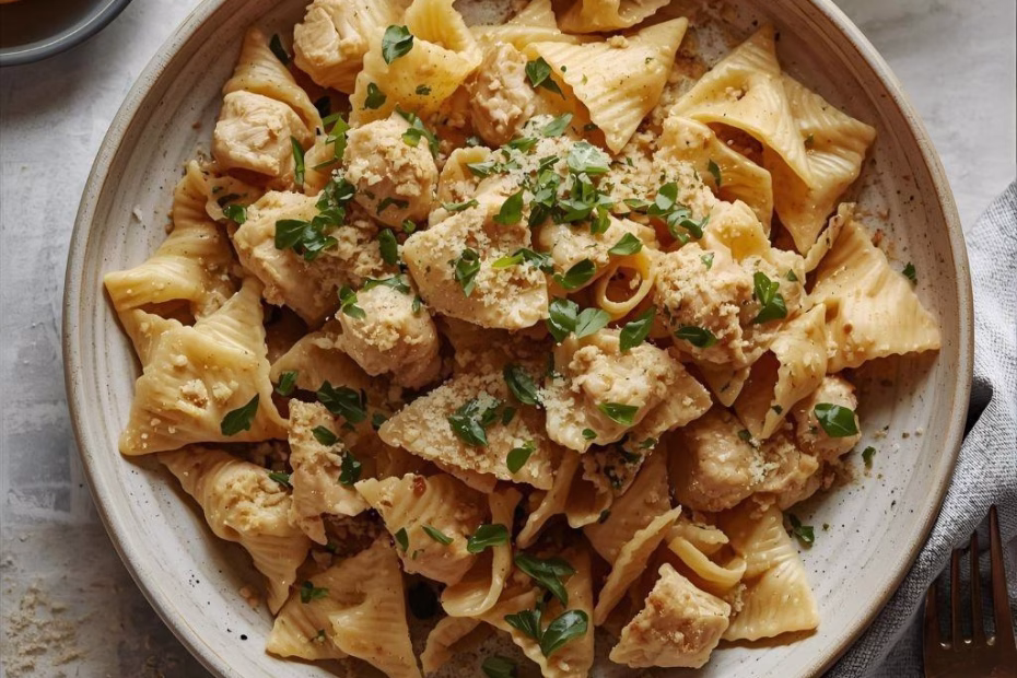 Farfalle With Chicken And Roasted Garlic Recipe