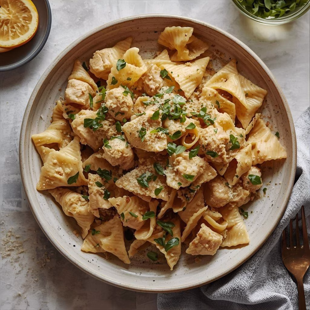 Farfalle With Chicken And Roasted Garlic Recipe