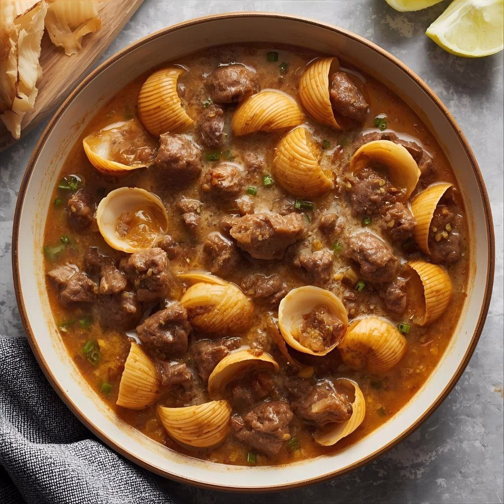 Creamy Beef and Shells Recipe