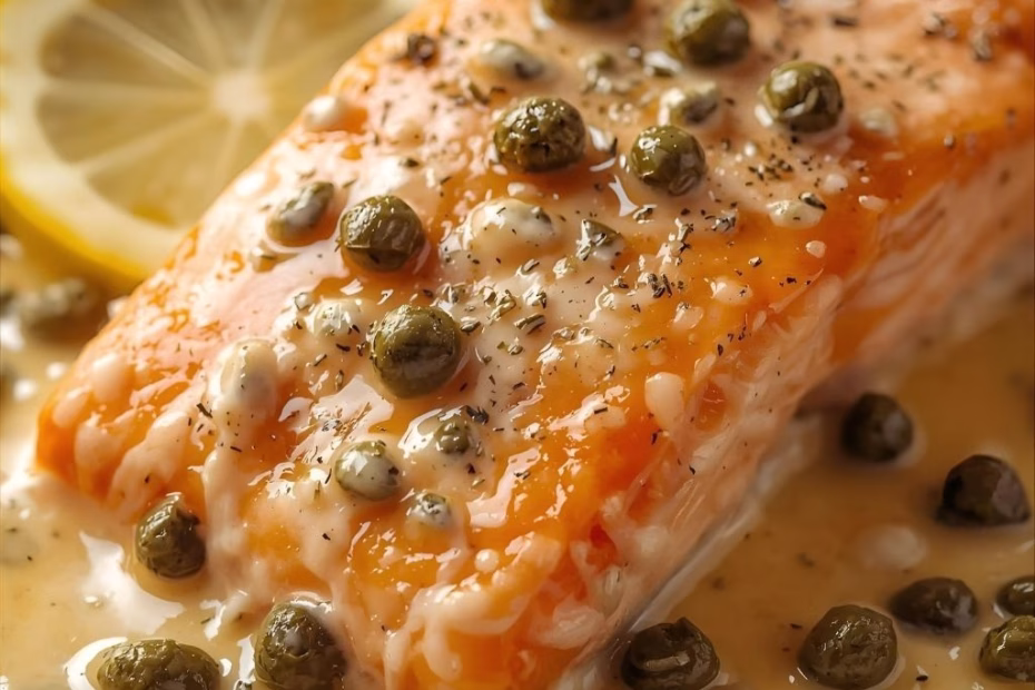Creamy Salmon Piccata with Lemon and Capers Recipe