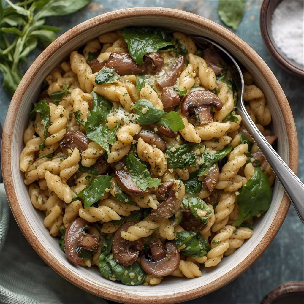 Creamy Mushroom and Spinach Orzo Recipe