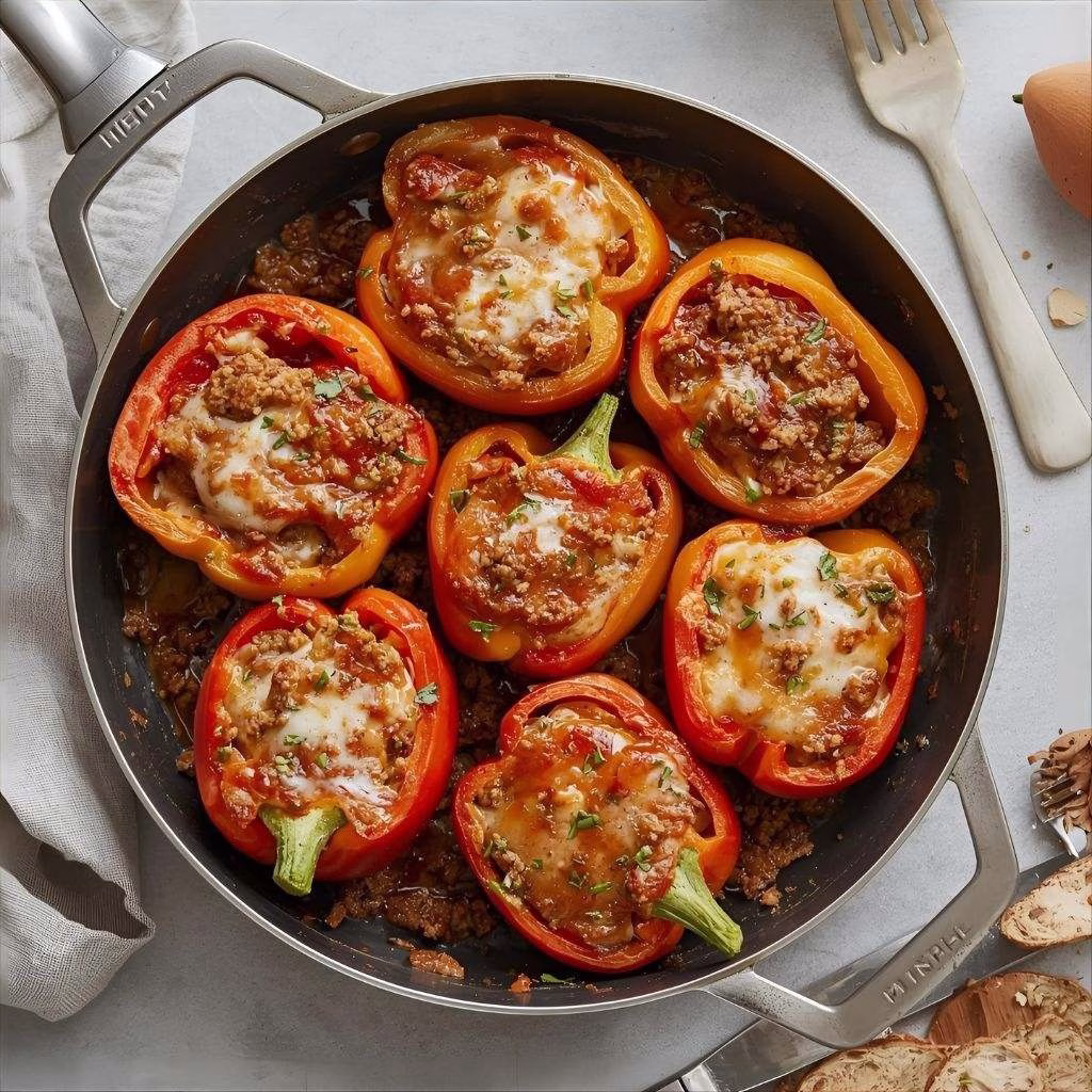 Ground Beef Stuffed Pepper Skillet Recipe