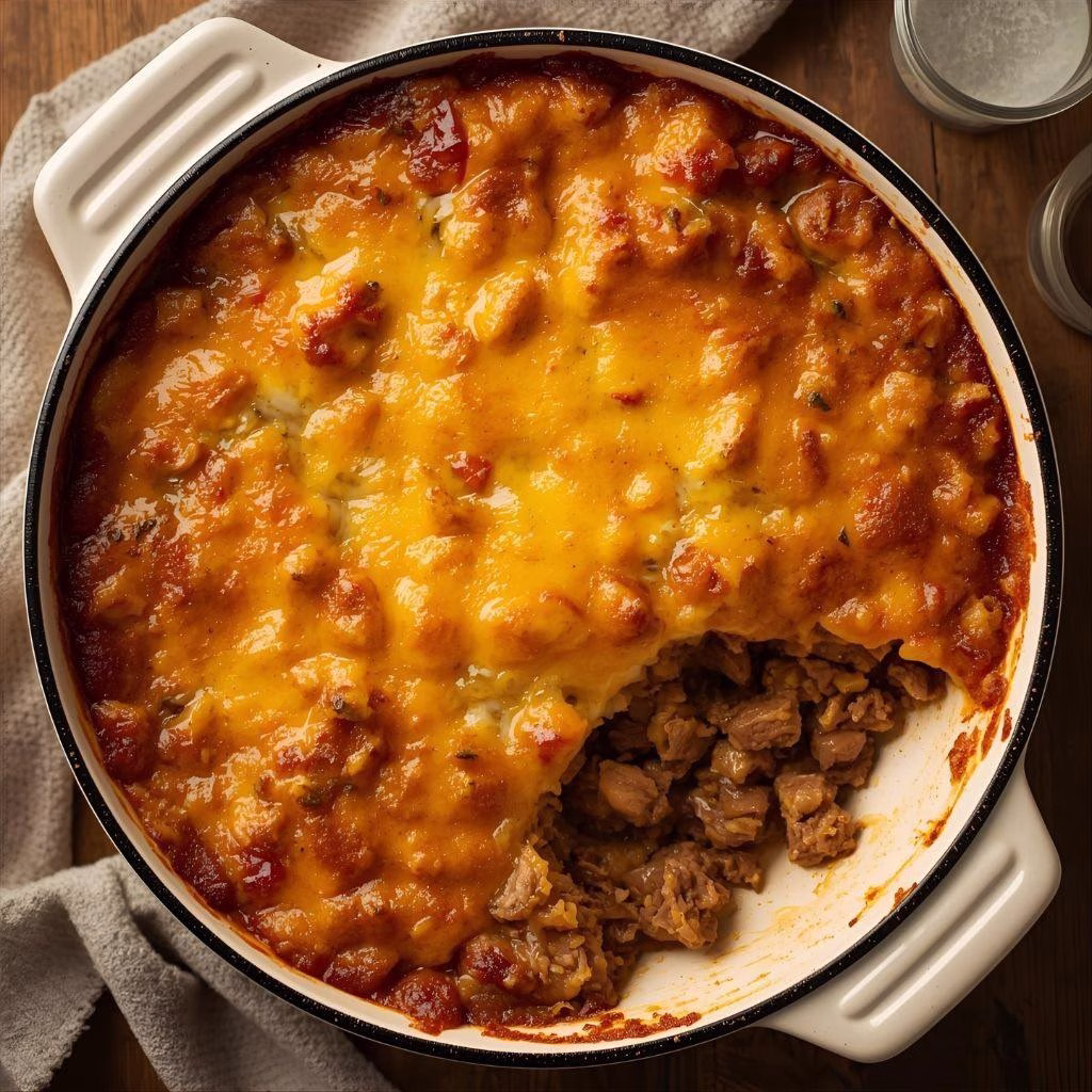 Cheesy Ground Beef and Rice Casserole Recipe