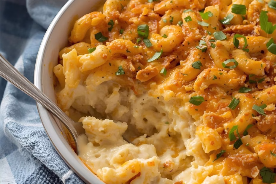 Mac and Cheese Casserole with Chicken Recipe