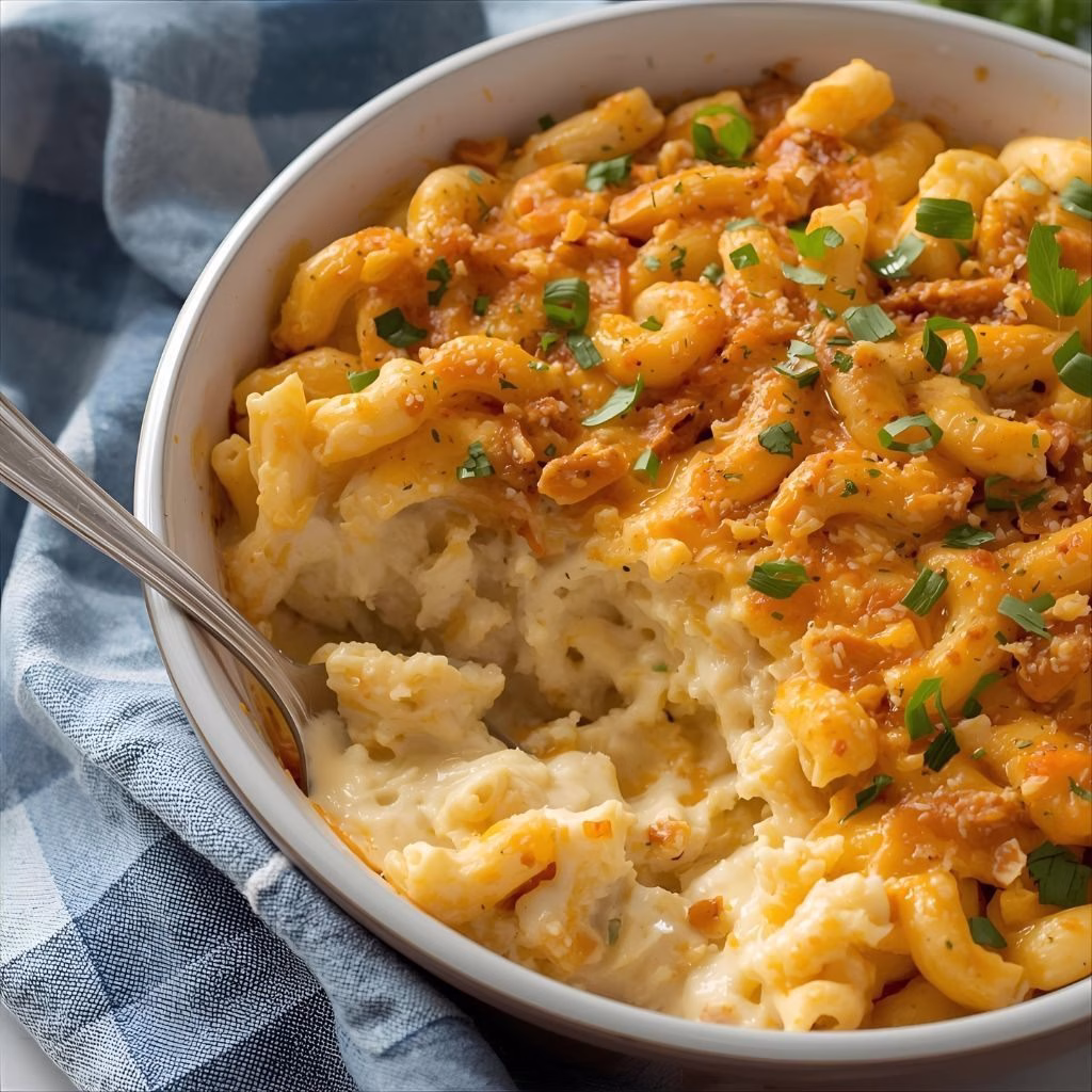Mac and Cheese Casserole with Chicken Recipe