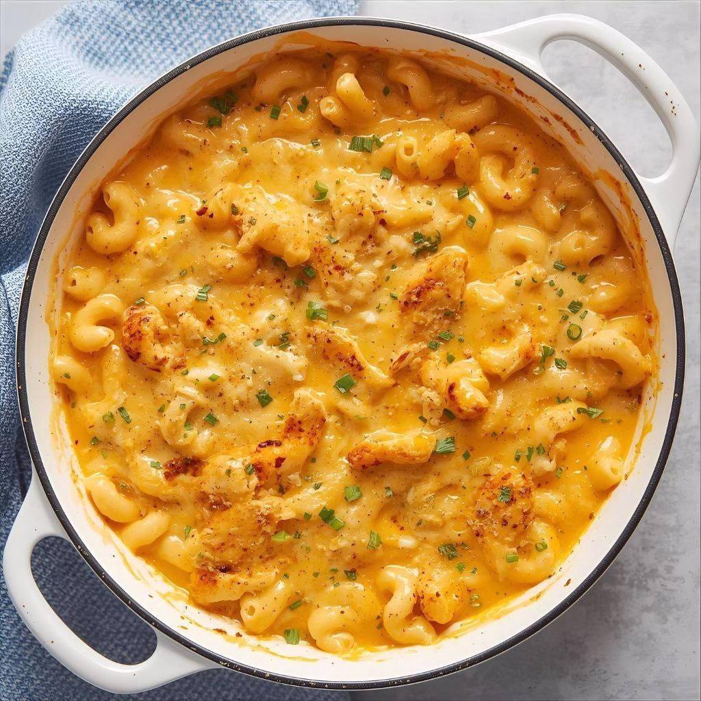 Mac and Cheese Casserole with Chicken Recipe