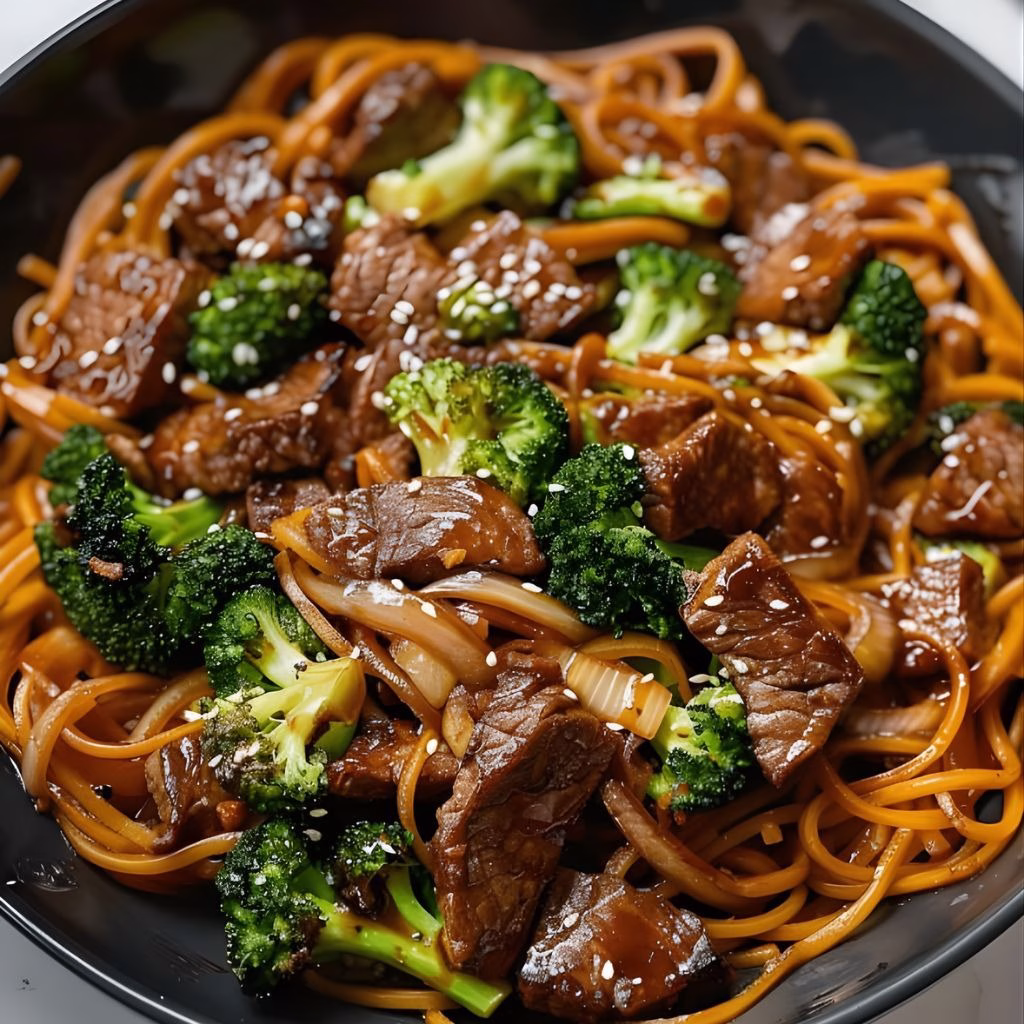 Beef Broccoli Noodle Stir Fry Recipe
