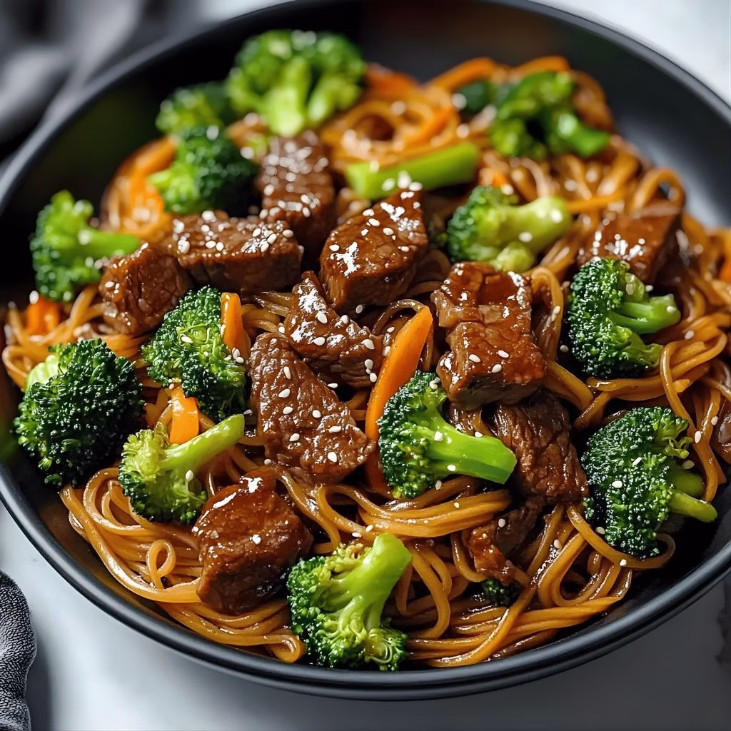 Beef Broccoli Noodle Stir Fry Recipe