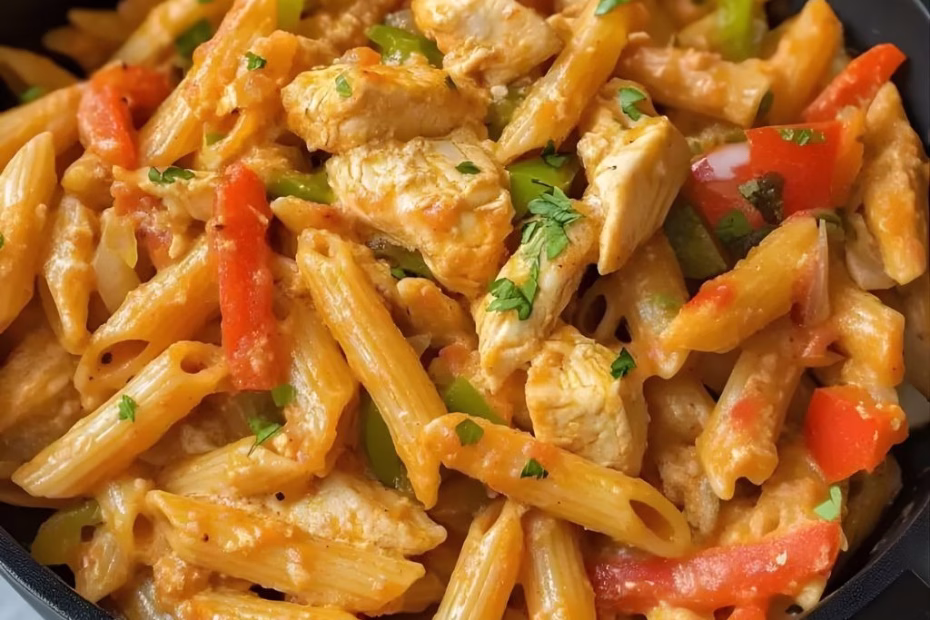 Creamy Chicken Fajita Pasta Recipe