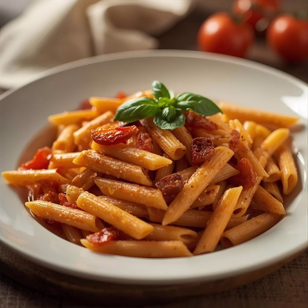 Sun Dried Tomato Penne Pasta Recipe