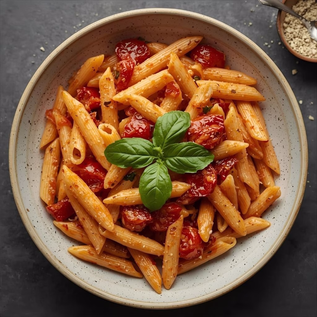 Sun Dried Tomato Penne Pasta Recipe
