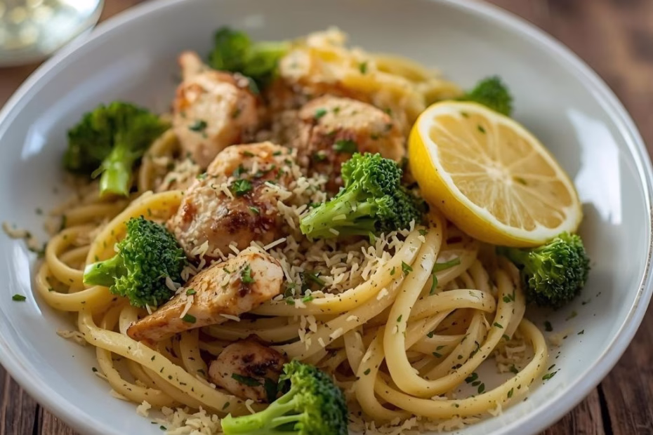 Lemon Chicken Pasta with Broccoli Recipe