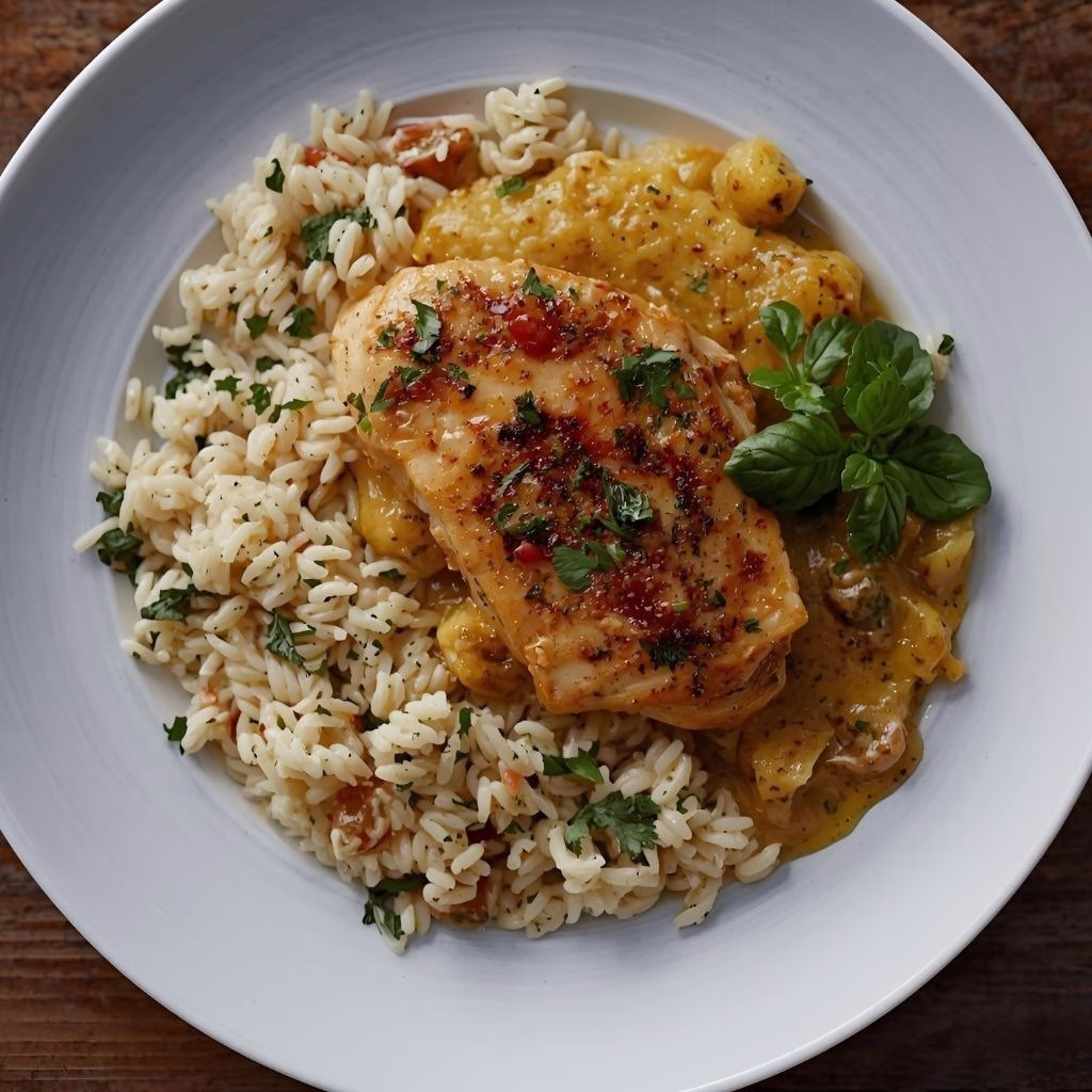 Tuscan Chicken and Orzo Recipe