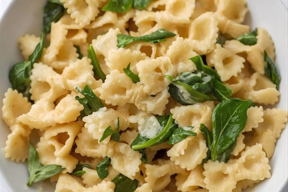 Garlic Butter Spinach and Pasta Recipe