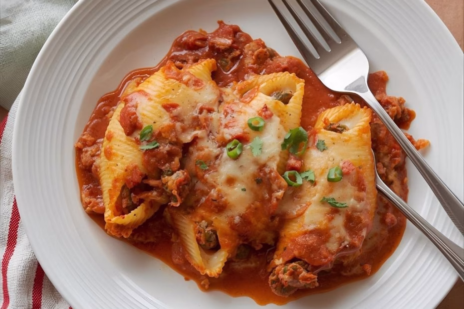 Lasagna Stuffed Pasta Shells Recipe