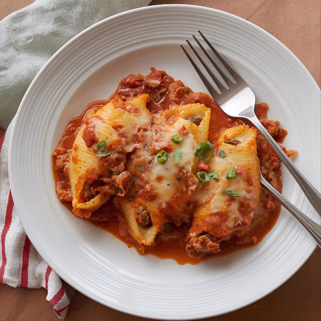 Lasagna Stuffed Pasta Shells Recipe