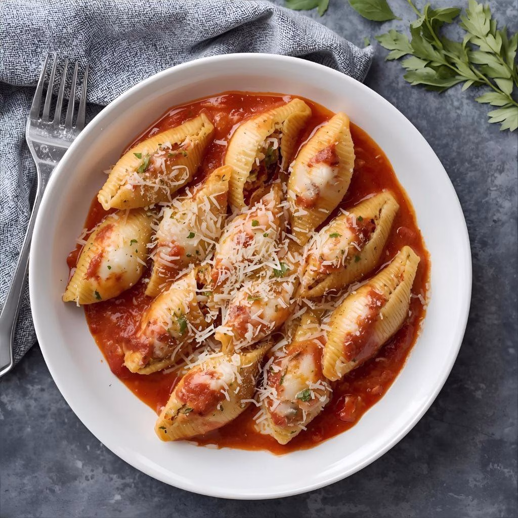 Lasagna Stuffed Pasta Shells Recipe