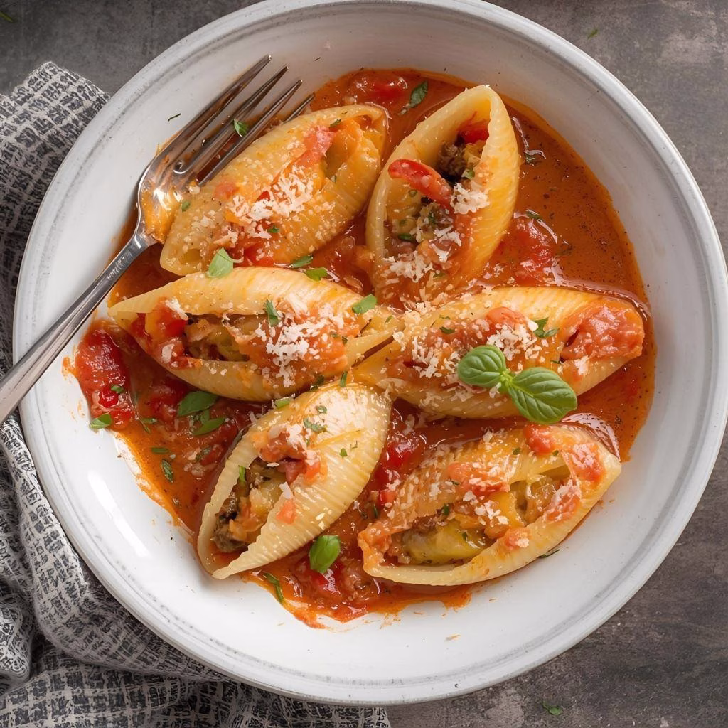 Vegetarian Stuffed Pasta Shells Recipe