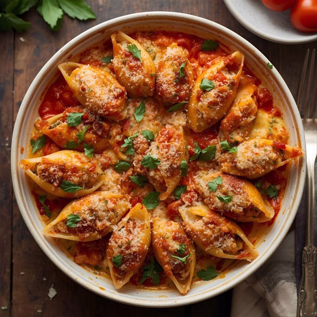 Vegetarian Stuffed Pasta Shells Recipe