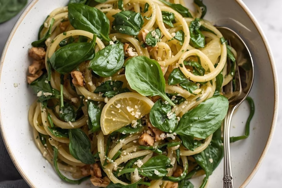 Lemon Spinach Pasta Recipe
